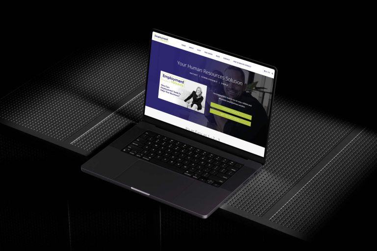 We Are Web Design Portfolio image showcasing the professional, user-friendly website design for HR platform Employment Toolkits on a laptop screen.